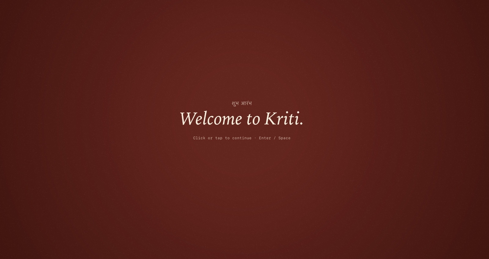 Kriti - Thoughtfully made, Authentically yours.