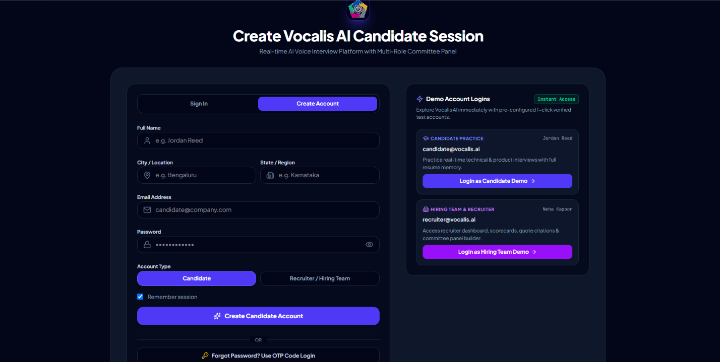 Vocalis AI - Autonomous Multi-Role AI Voice Interviews for Hiring Teams & Candidates Vocalis AI - Autonomous Multi-Role AI Voice Interviews for Hiring Teams & Candidates