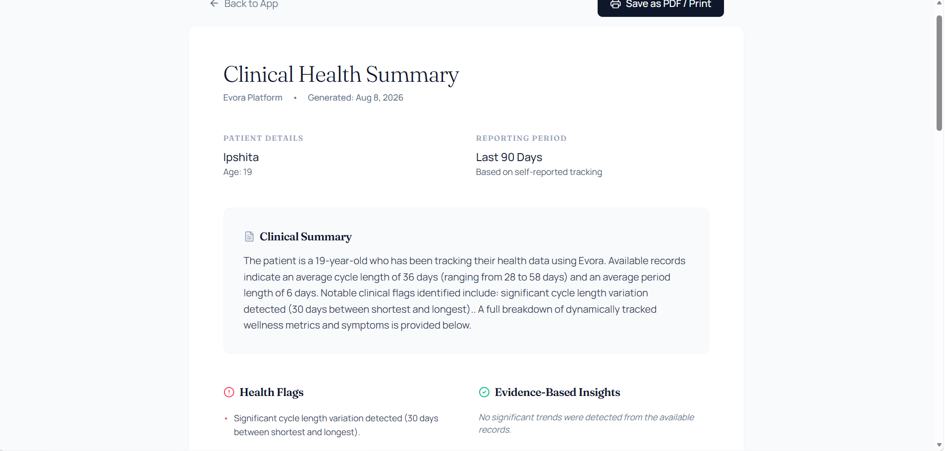 EVORA: An AI-Powered Women’s Wellness & Menstrual Health Companion EVORA: An AI-Powered Women’s Wellness & Menstrual Health Companion