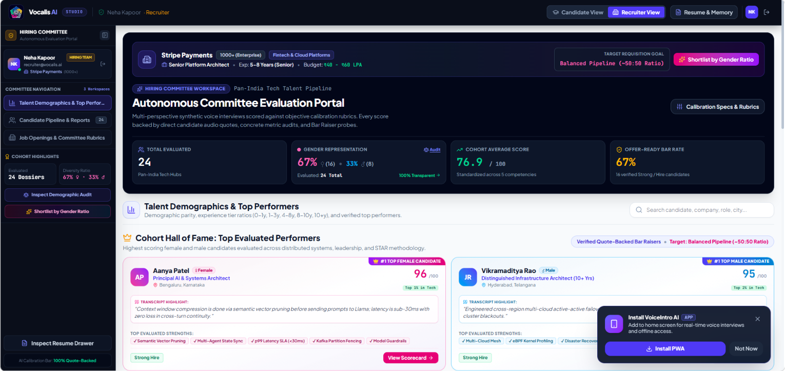 Vocalis AI - Autonomous Multi-Role AI Voice Interviews for Hiring Teams & Candidates Vocalis AI - Autonomous Multi-Role AI Voice Interviews for Hiring Teams & Candidates