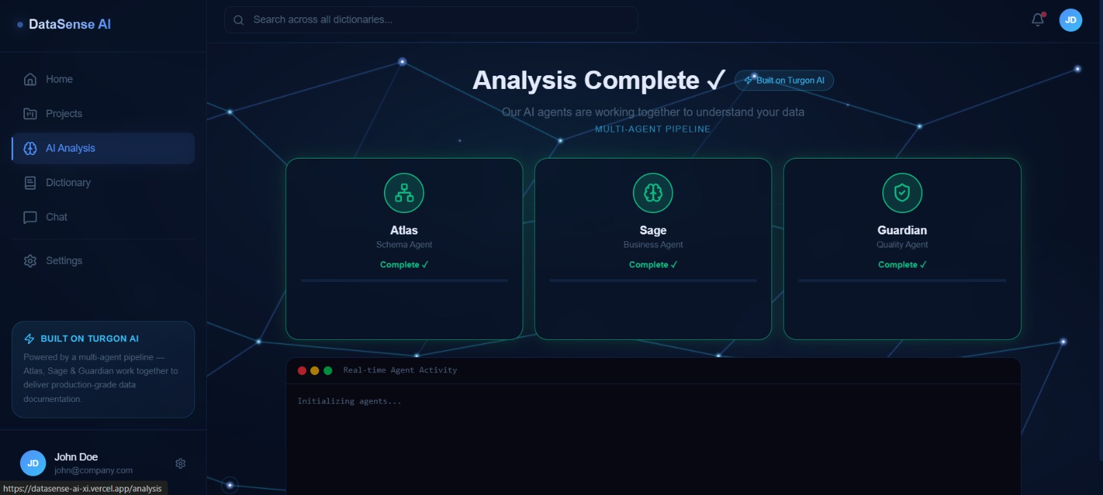 DataSense AI - Intelligent Data Dictionary Agent