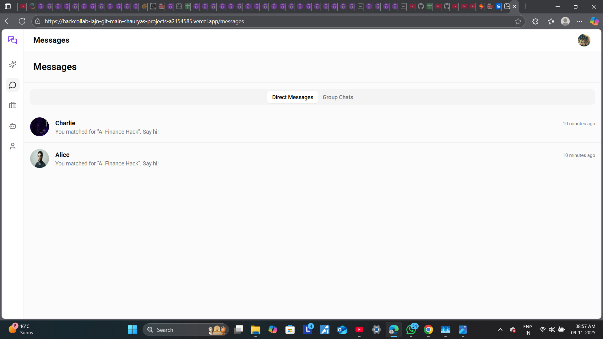 Hackathon Buddy Finder