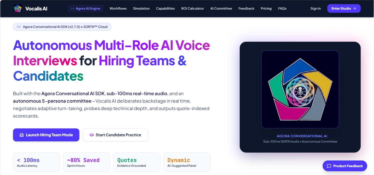 Vocalis AI - Autonomous Multi-Role AI Voice Interviews for Hiring Teams & Candidates Vocalis AI - Autonomous Multi-Role AI Voice Interviews for Hiring Teams & Candidates