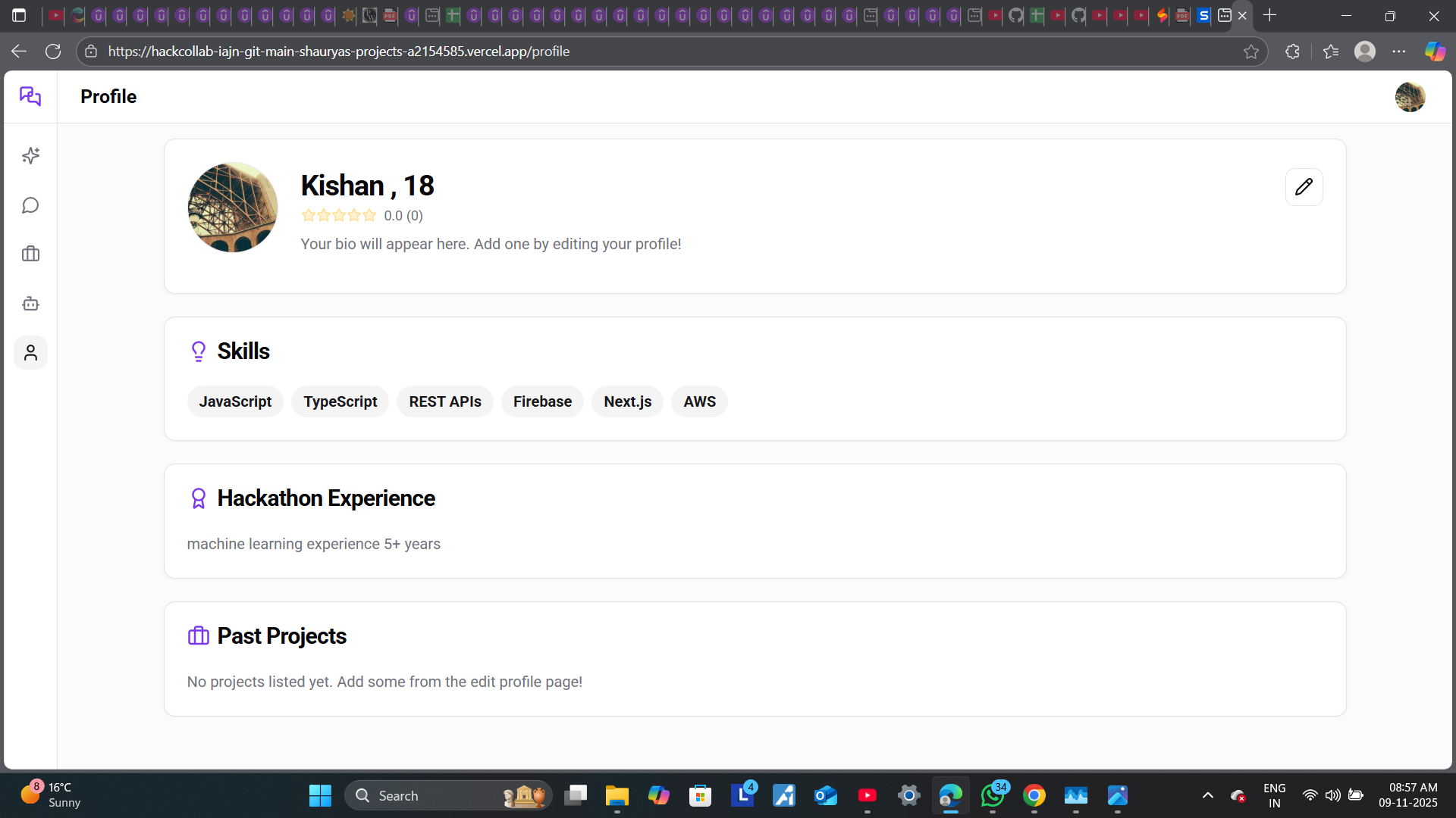 Hackathon Buddy Finder