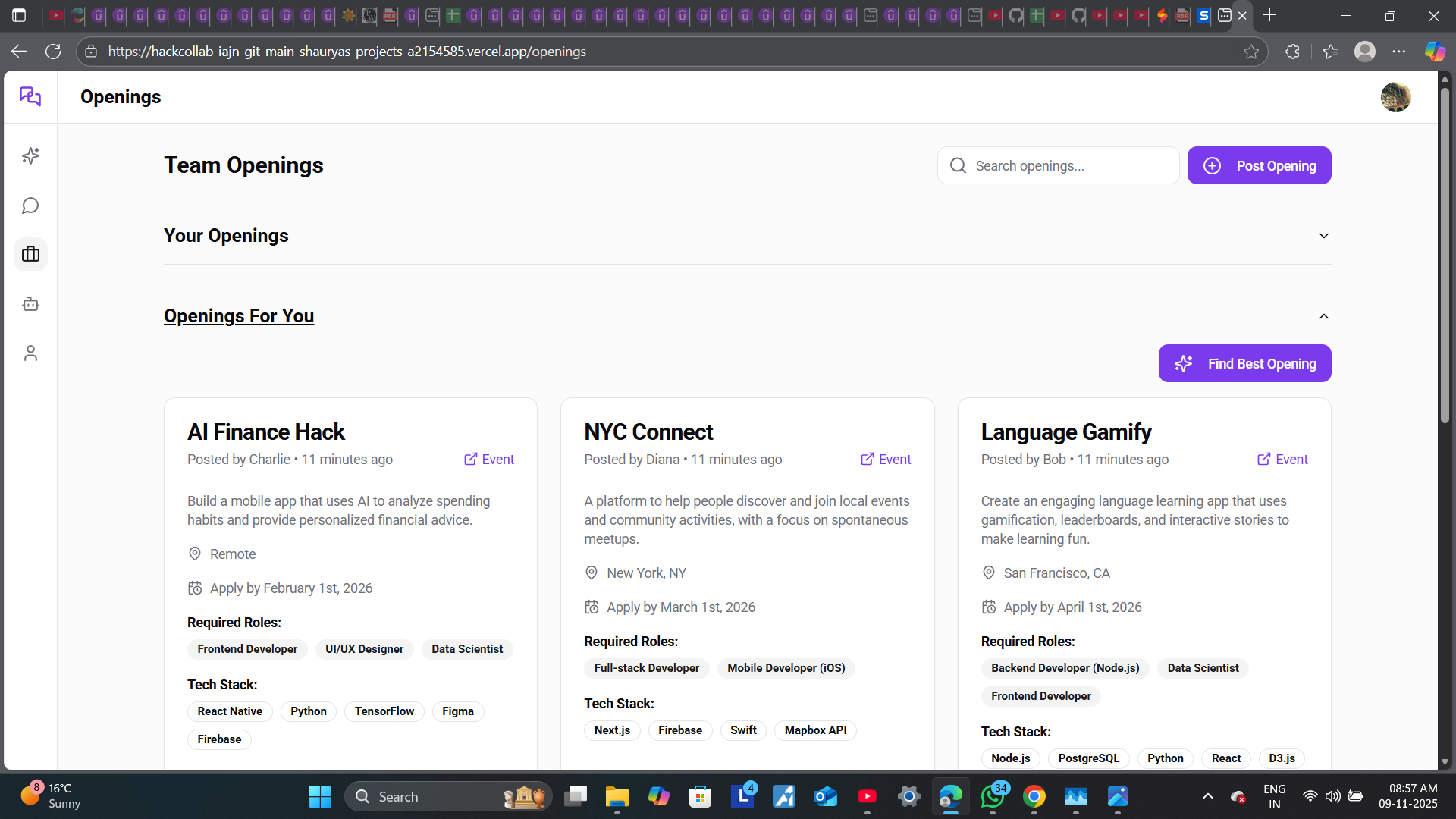 Hackathon Buddy Finder