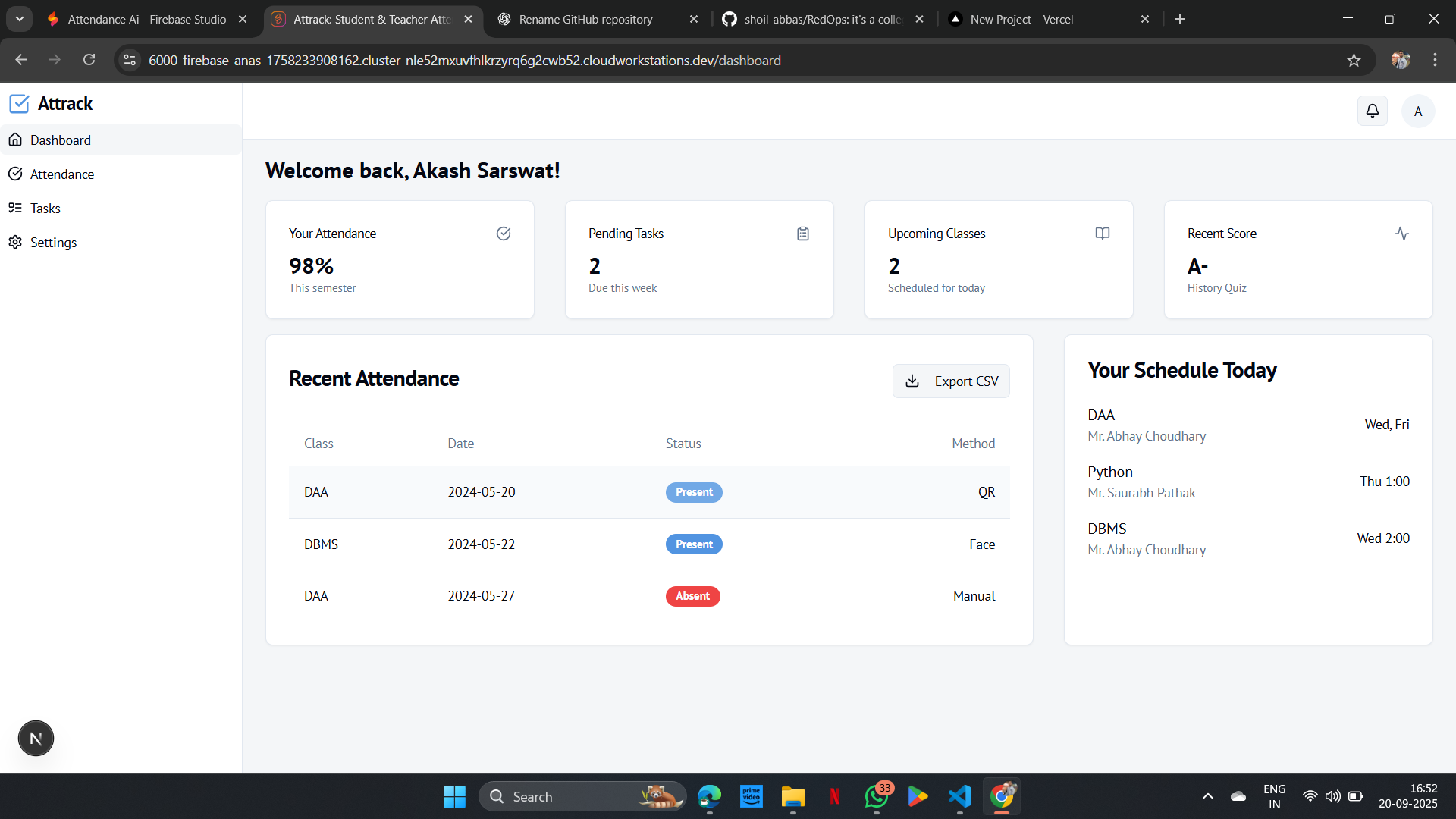 Automated Attendance And Student Productivity