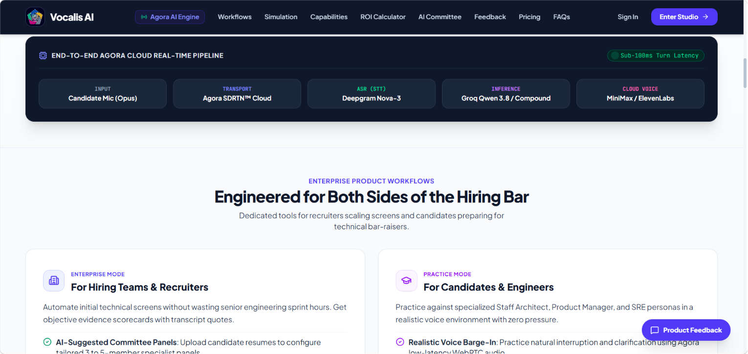 Vocalis AI - Autonomous Multi-Role AI Voice Interviews for Hiring Teams & Candidates Vocalis AI - Autonomous Multi-Role AI Voice Interviews for Hiring Teams & Candidates