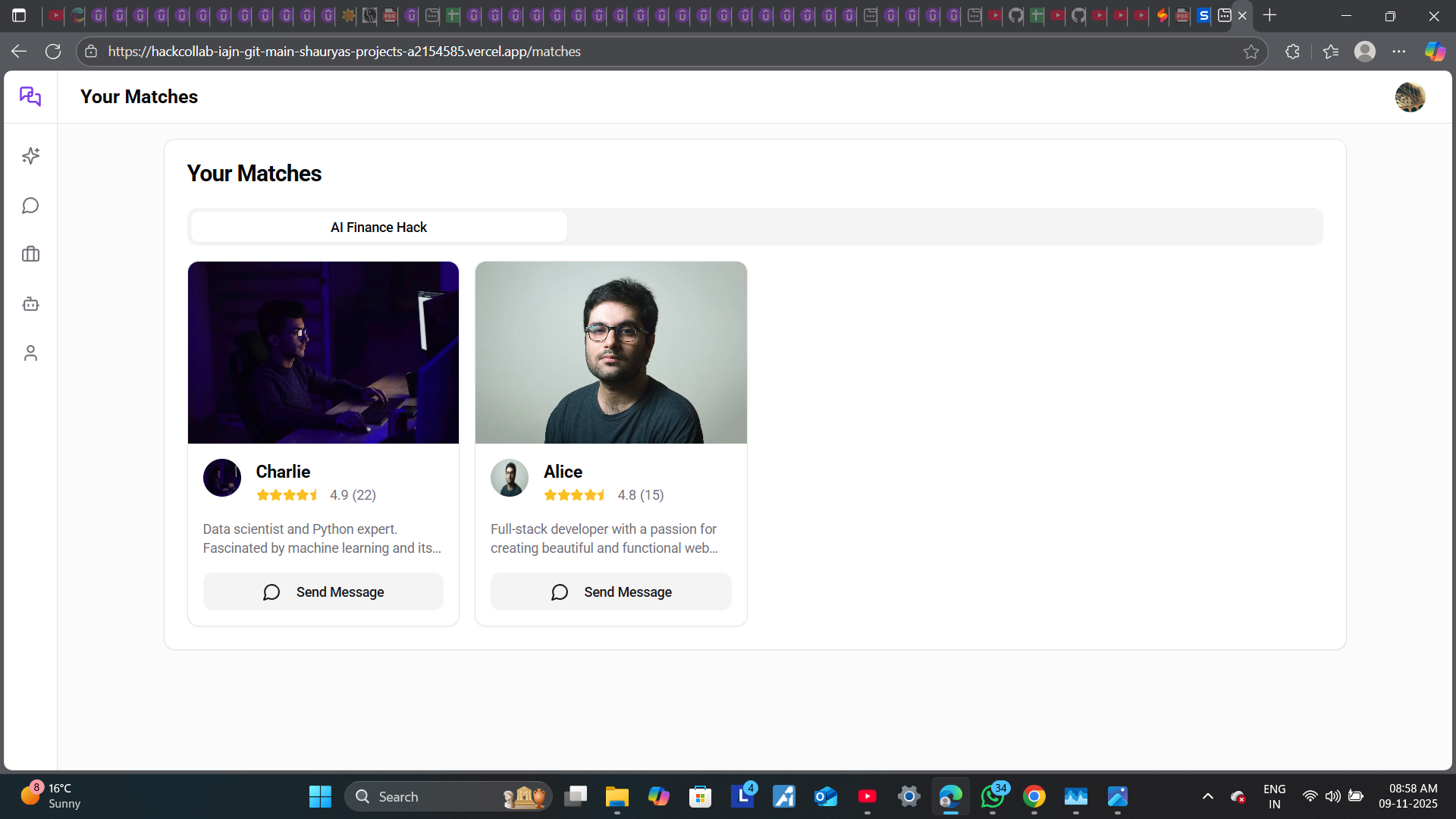 Hackathon Buddy Finder