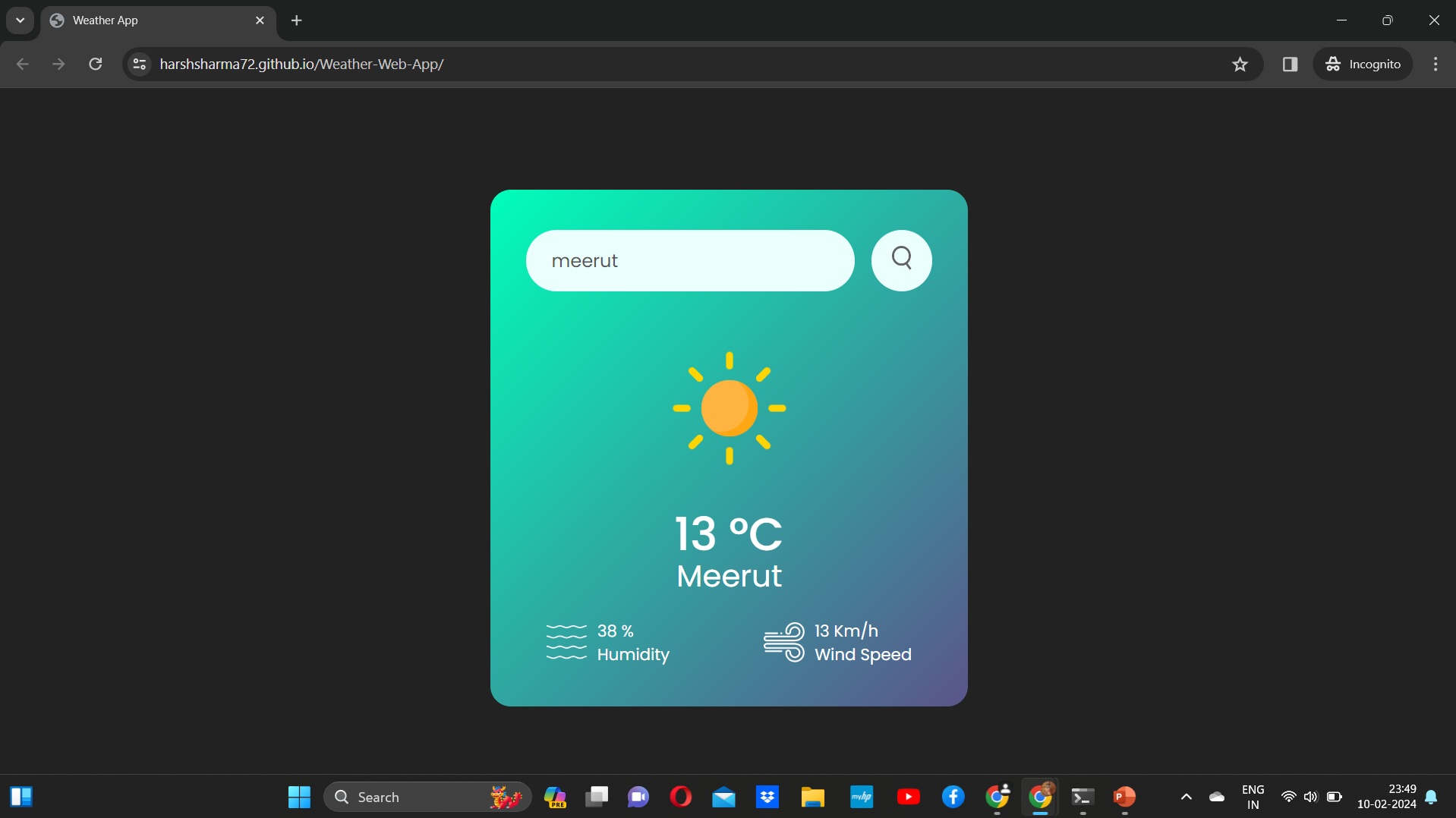 weather app