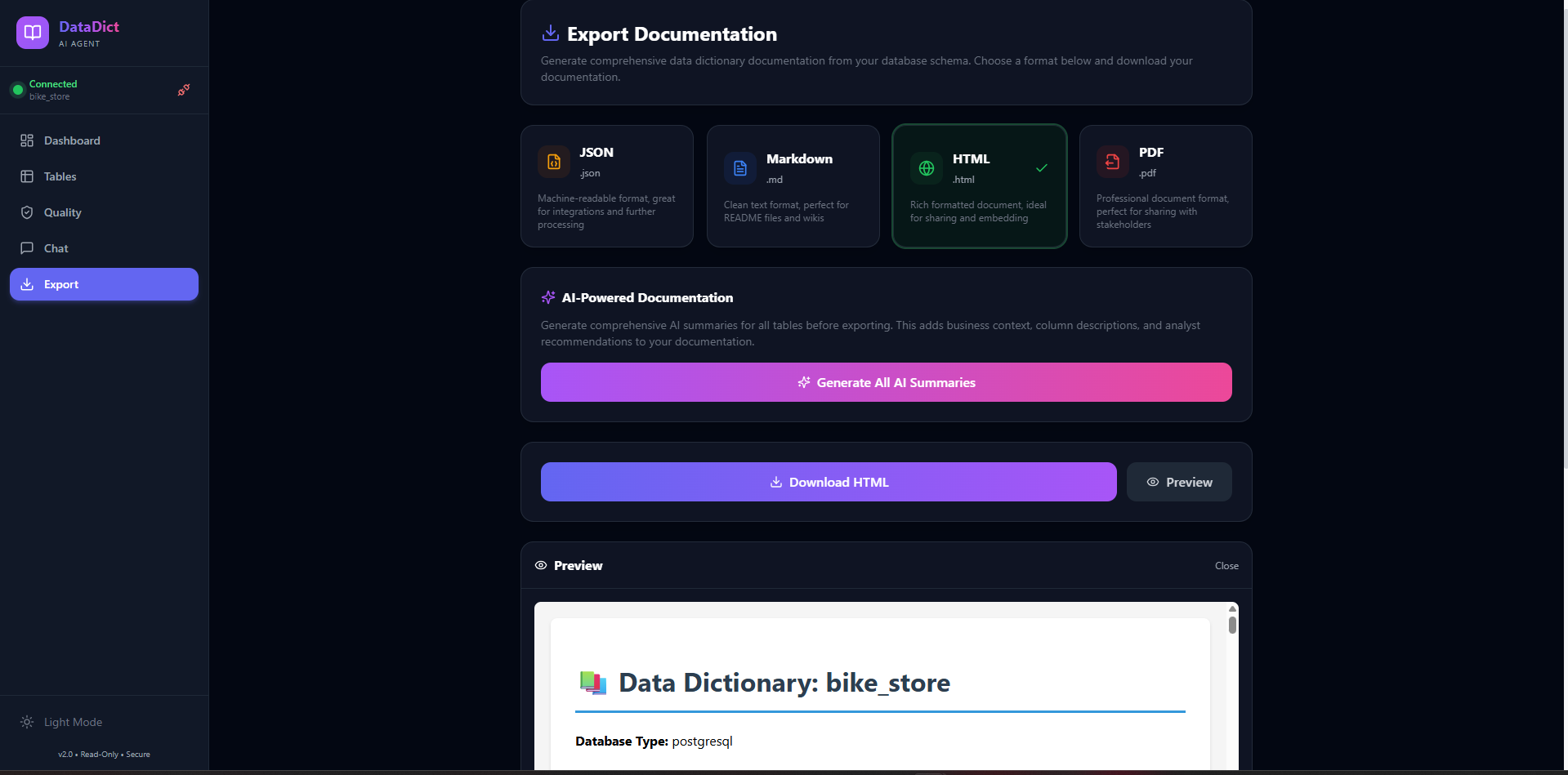 Data Dictionary Agent