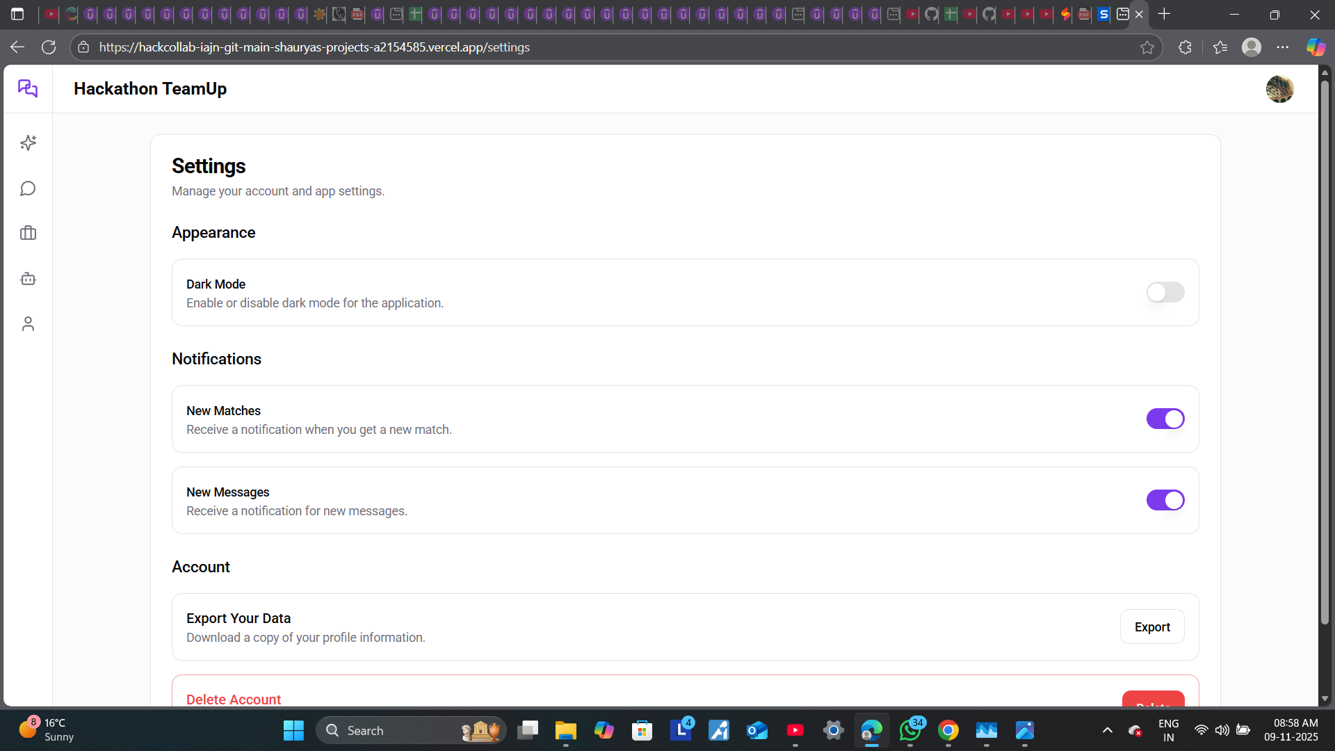 Hackathon Buddy Finder