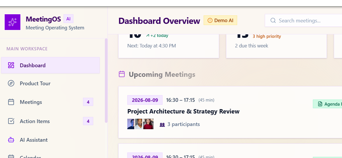 AI Meeting and follow up assistant AI Meeting and follow up assistant