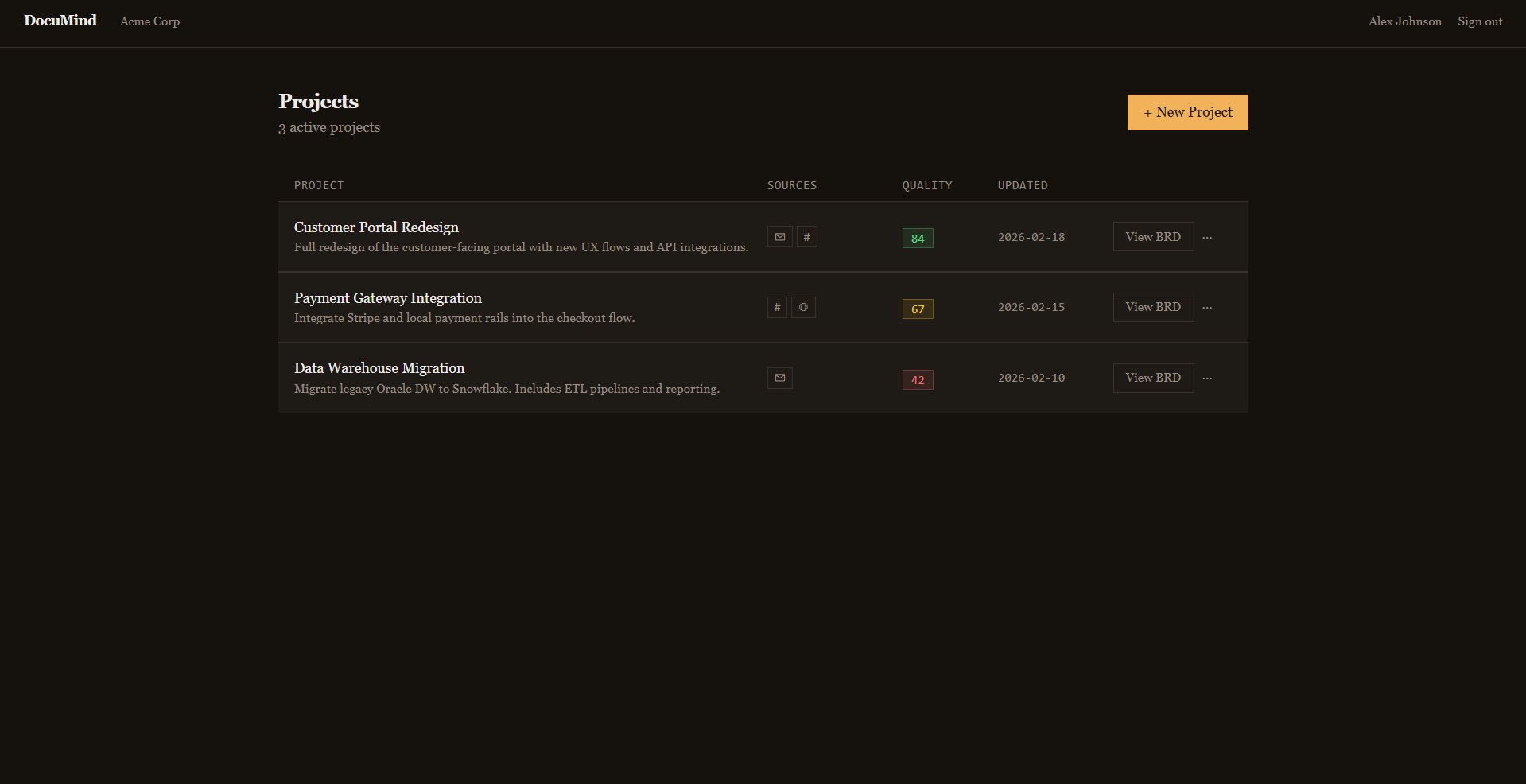DocuMind - AI-Powered Multi-Source Requirements Intelligence with Traceability & Conflict Detection