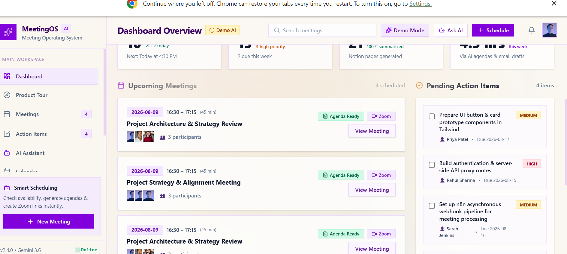 AI Meeting and follow up assistant AI Meeting and follow up assistant