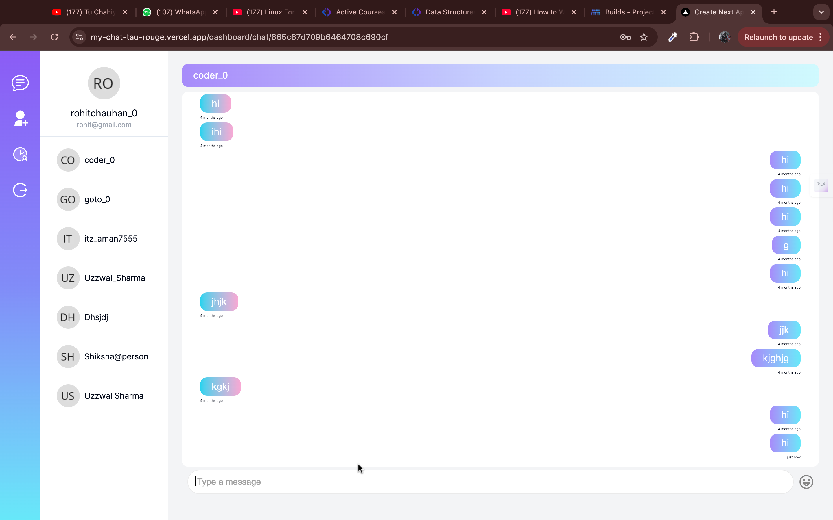 My chat