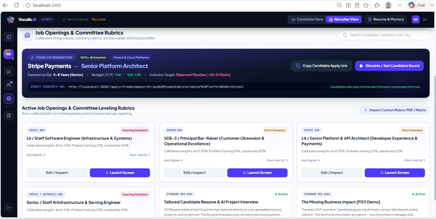Vocalis AI - Autonomous Multi-Role AI Voice Interviews for Hiring Teams & Candidates Vocalis AI - Autonomous Multi-Role AI Voice Interviews for Hiring Teams & Candidates
