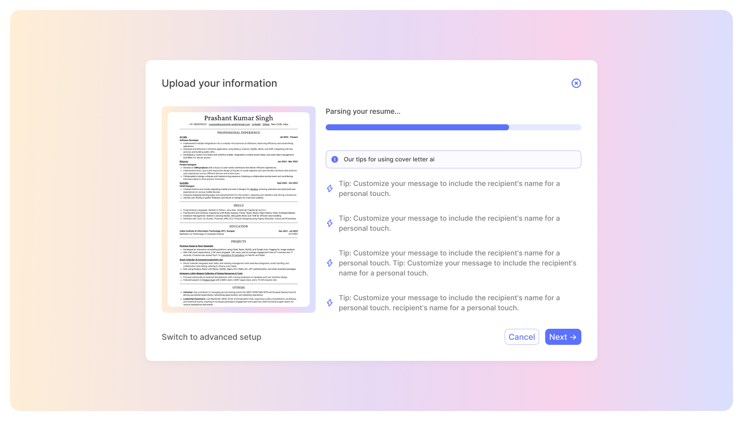 CustomCV - Effortless cover letter personalization CustomCV - Effortless cover letter personalization