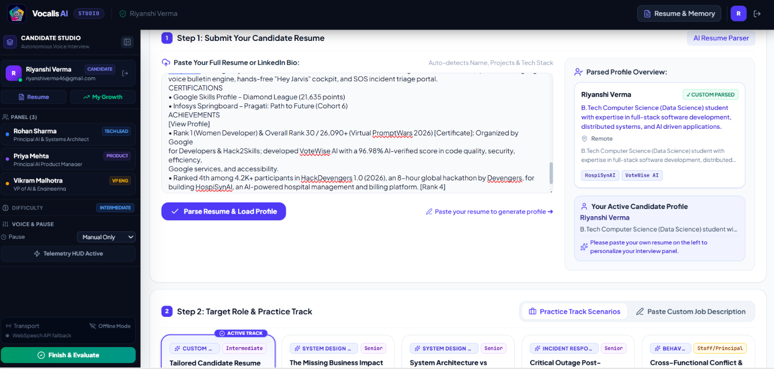 Vocalis AI - Autonomous Multi-Role AI Voice Interviews for Hiring Teams & Candidates Vocalis AI - Autonomous Multi-Role AI Voice Interviews for Hiring Teams & Candidates