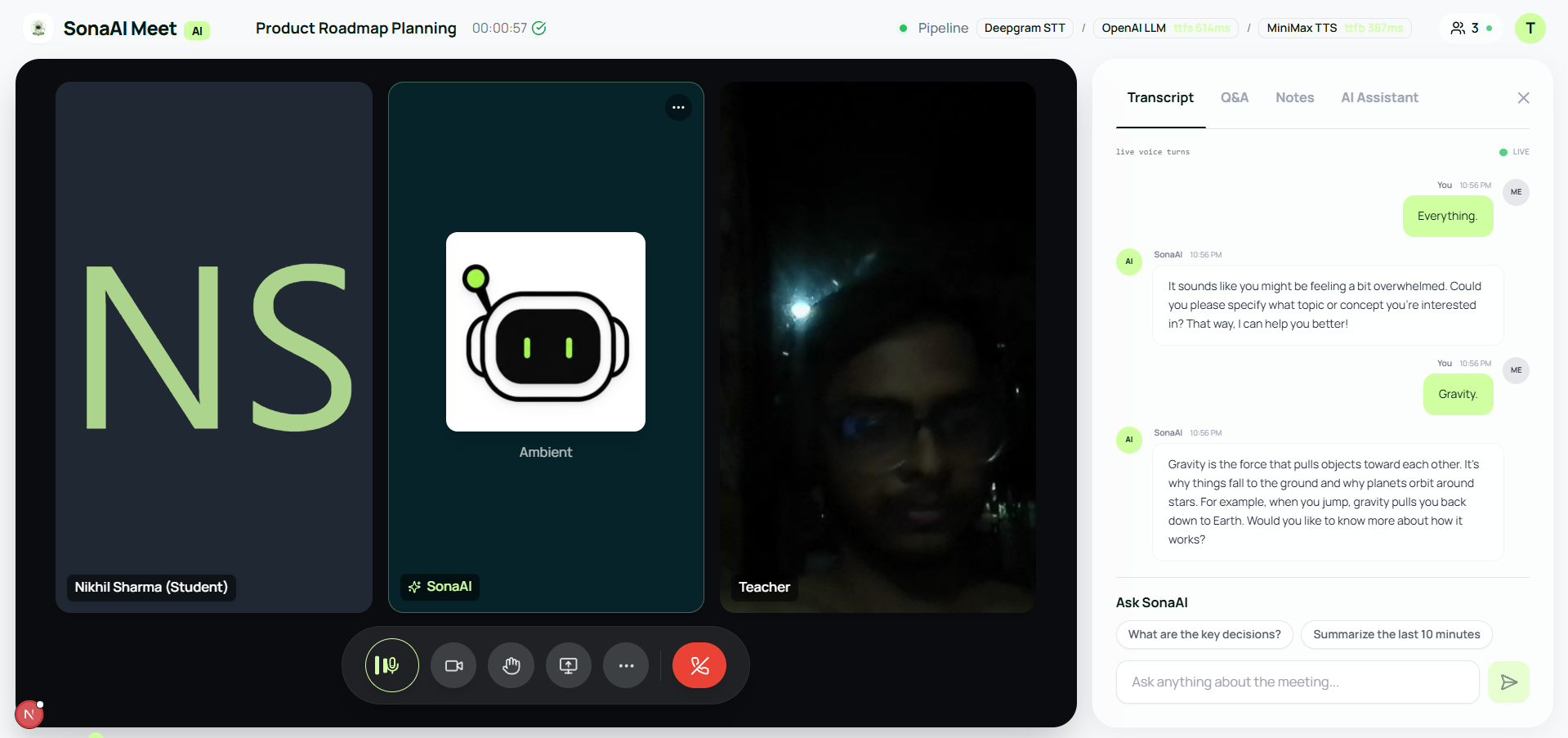 SonaAI - The AI Co-Teacher That Knows When to Speak SonaAI - The AI Co-Teacher That Knows When to Speak