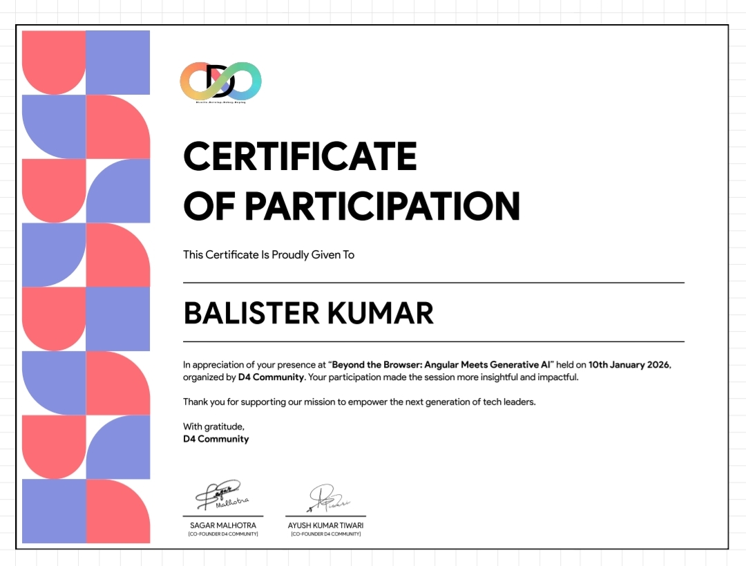 BALISTER KUMAR BALISTER KUMAR