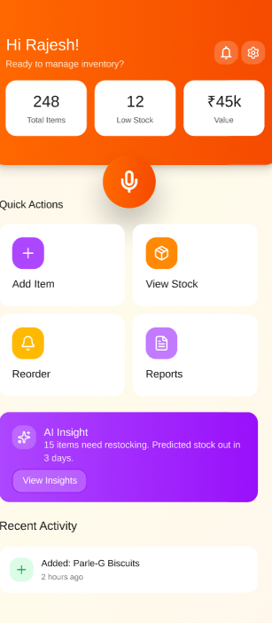 HackFest BC02 Voice-Enabled Inventory Manager our solution title DukanSaathi