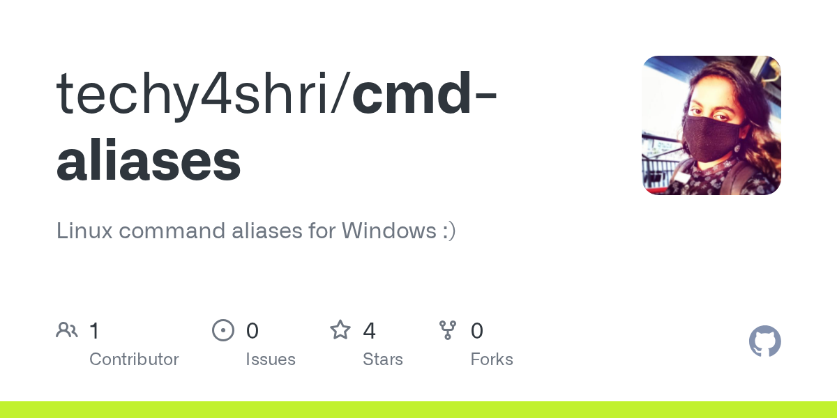 cmd-aliases: Linux command aliases for Windows :)
