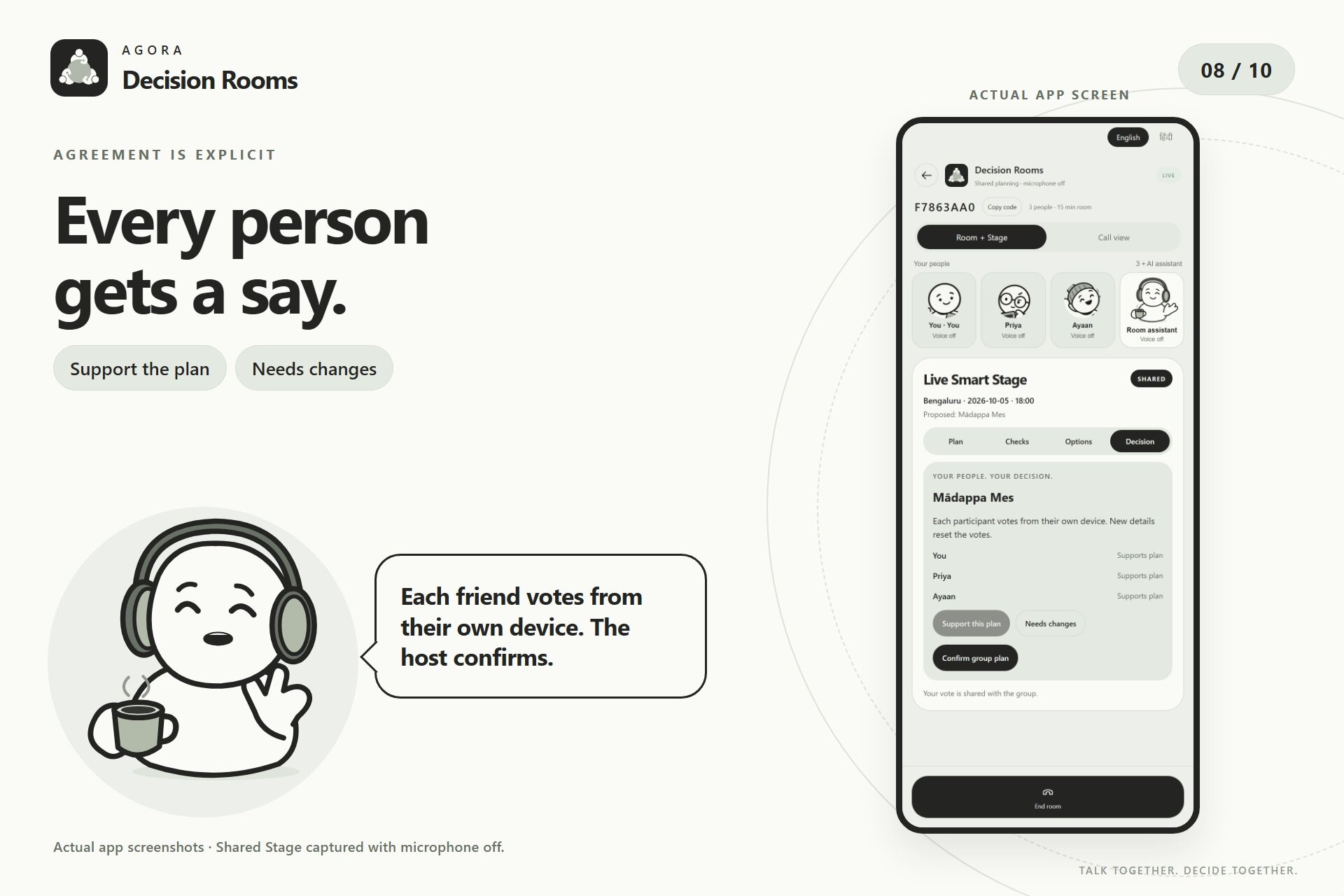 Agora Decision Rooms : Talk together. Decide together. Agora Decision Rooms : Talk together. Decide together.