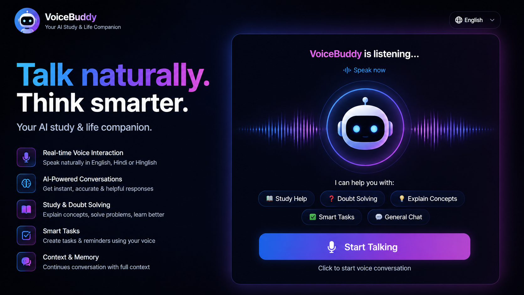 VoiceBuddy – AI Study & Life Companion VoiceBuddy – AI Study & Life Companion