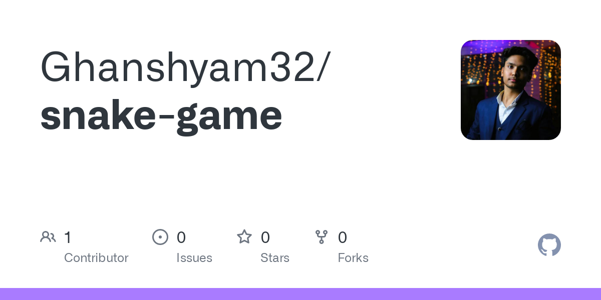 GitHub - Ghanshyam32/snake-game