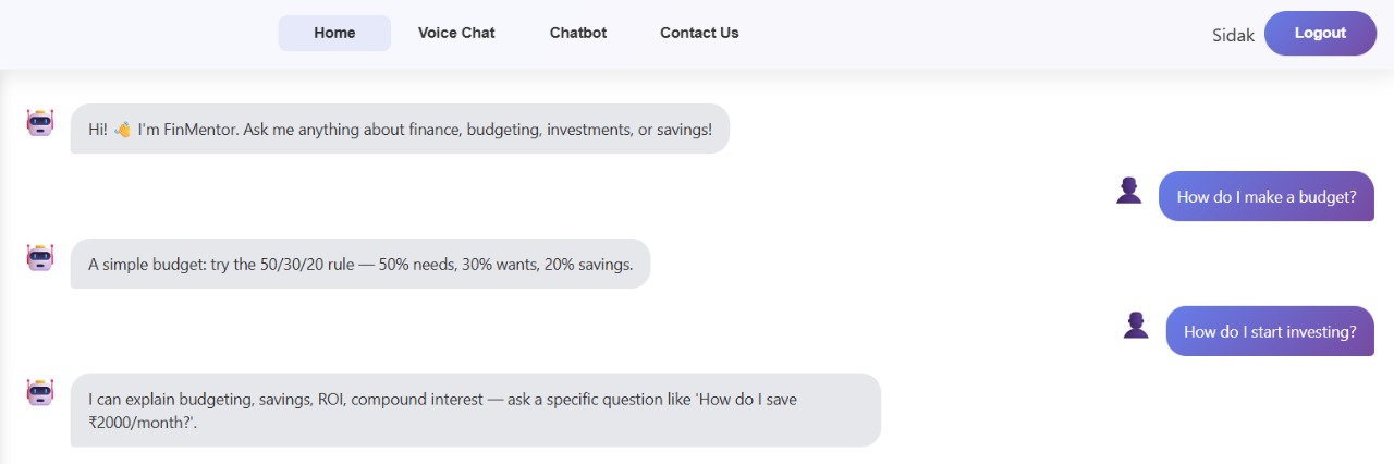 FinMentor Edu — Conversational Financial Study Partner