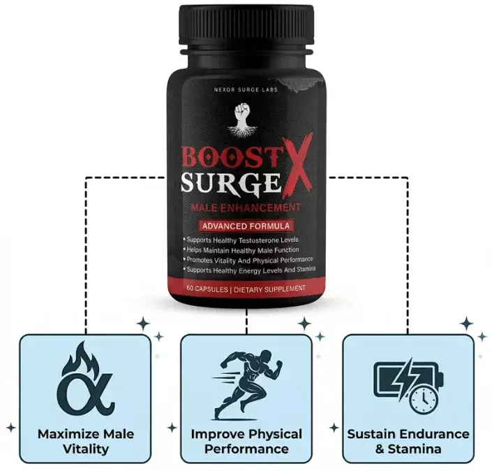 Boost Surge X Male Vitality Enhancement for Energy, Stamina & Confidence