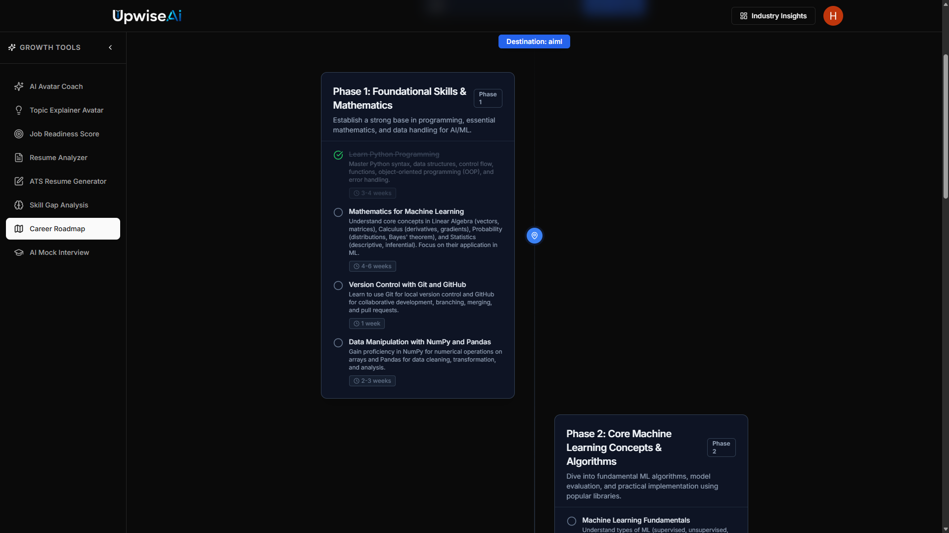 Upwise - AI-Powered Career Coach 