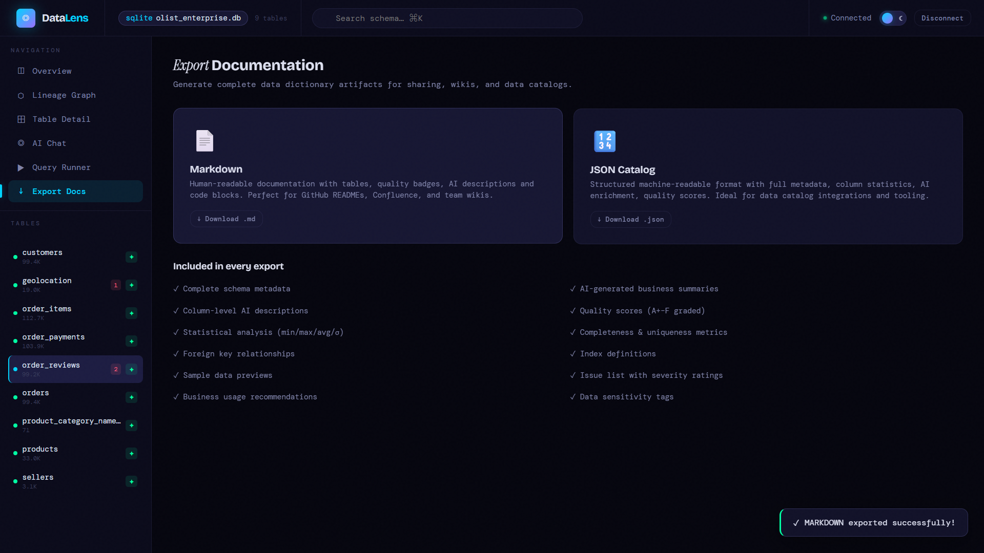 DataLens — Intelligent Data Dictionary Agent