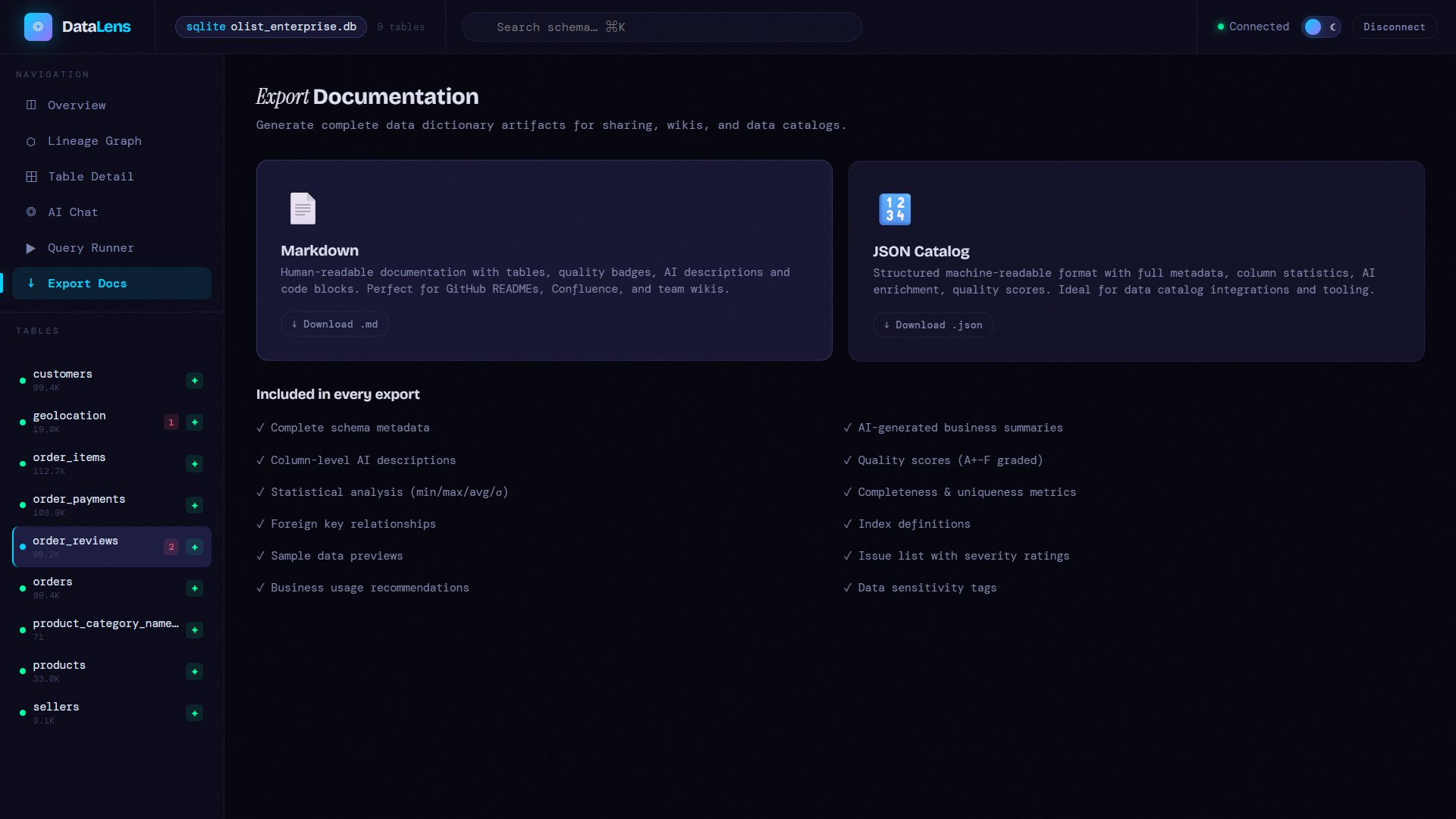 DataLens — Intelligent Data Dictionary Agent