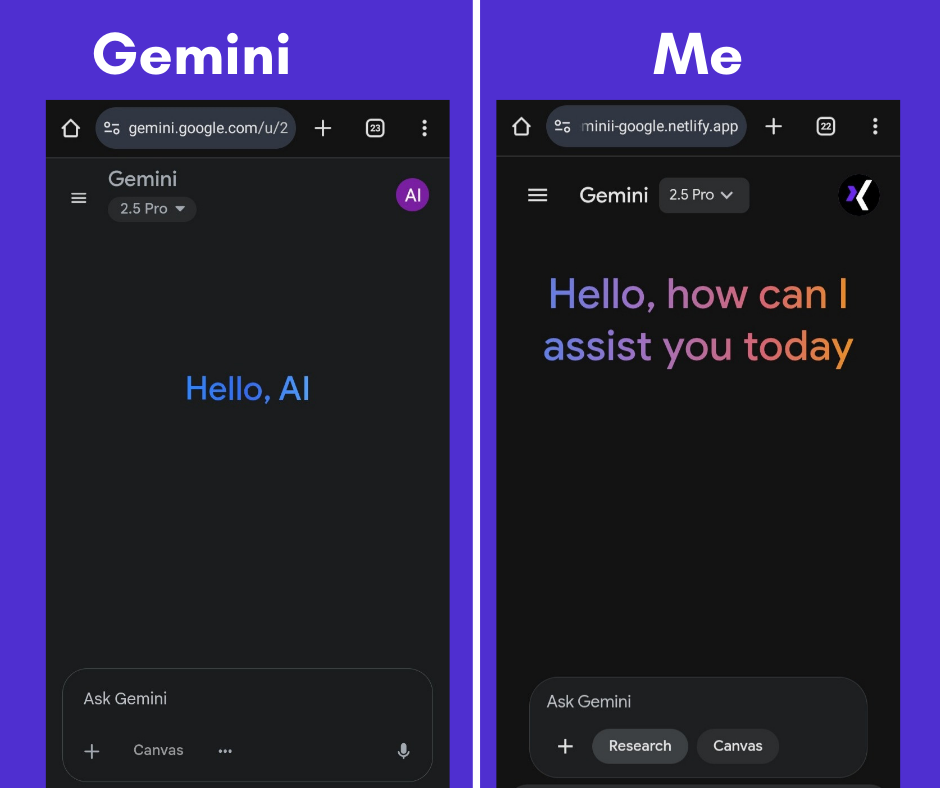 I Built My Own Gemini AI Clone in Just 3 Days!
