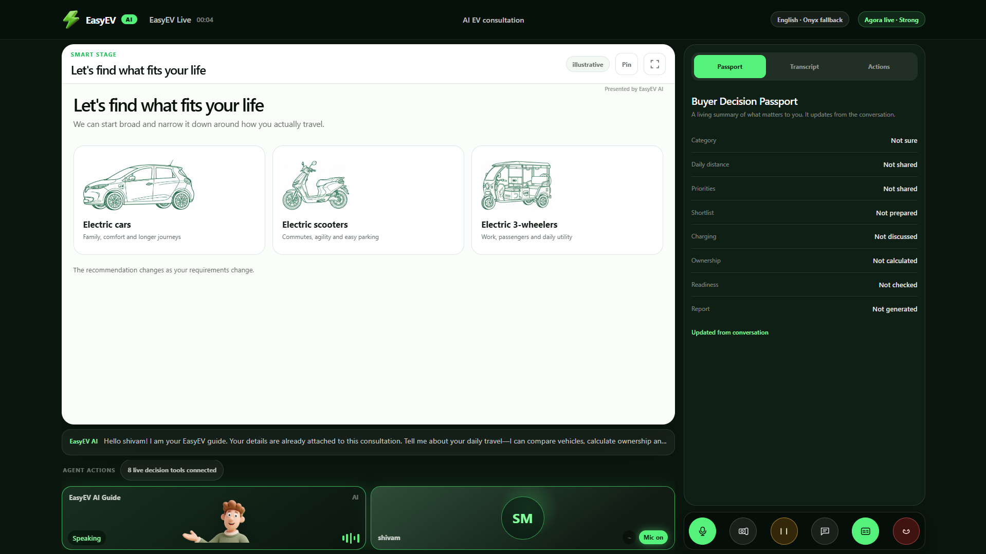 EasyEV AI : A Voice-First EV Buying Assistant EasyEV AI : A Voice-First EV Buying Assistant