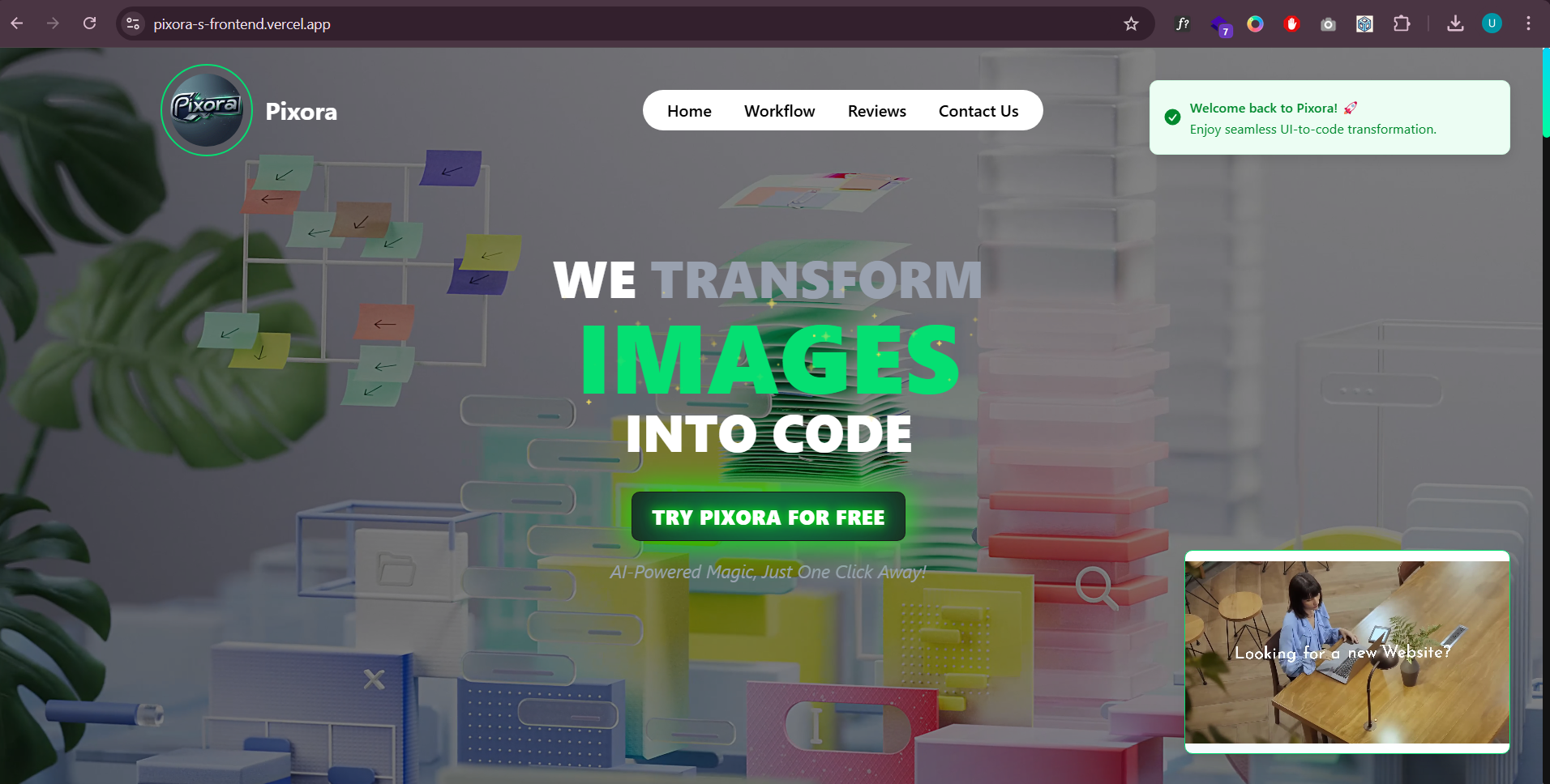 Pixora - India's First Full vibe coding platform