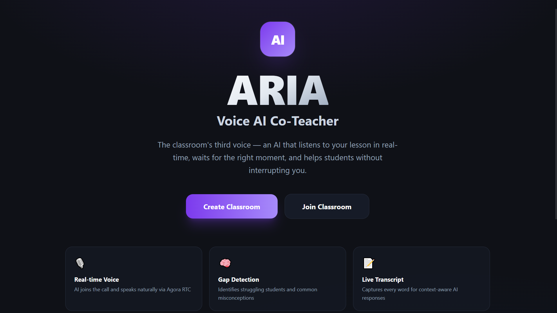 ARIA - Adaptive Real Time Instructional AI ARIA - Adaptive Real Time Instructional AI