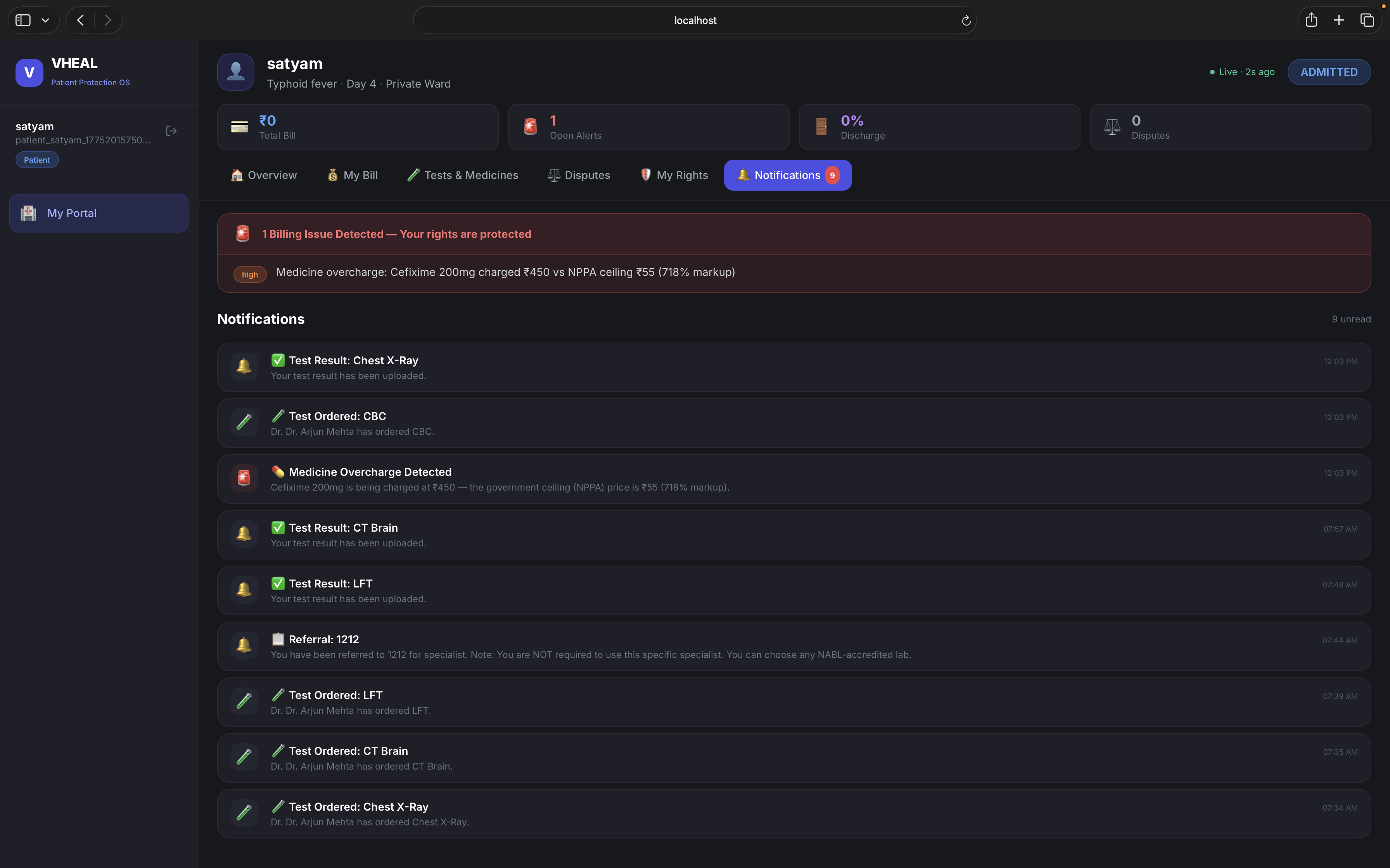 VHEAL AI – Smart Hospital Management System with AI Automation