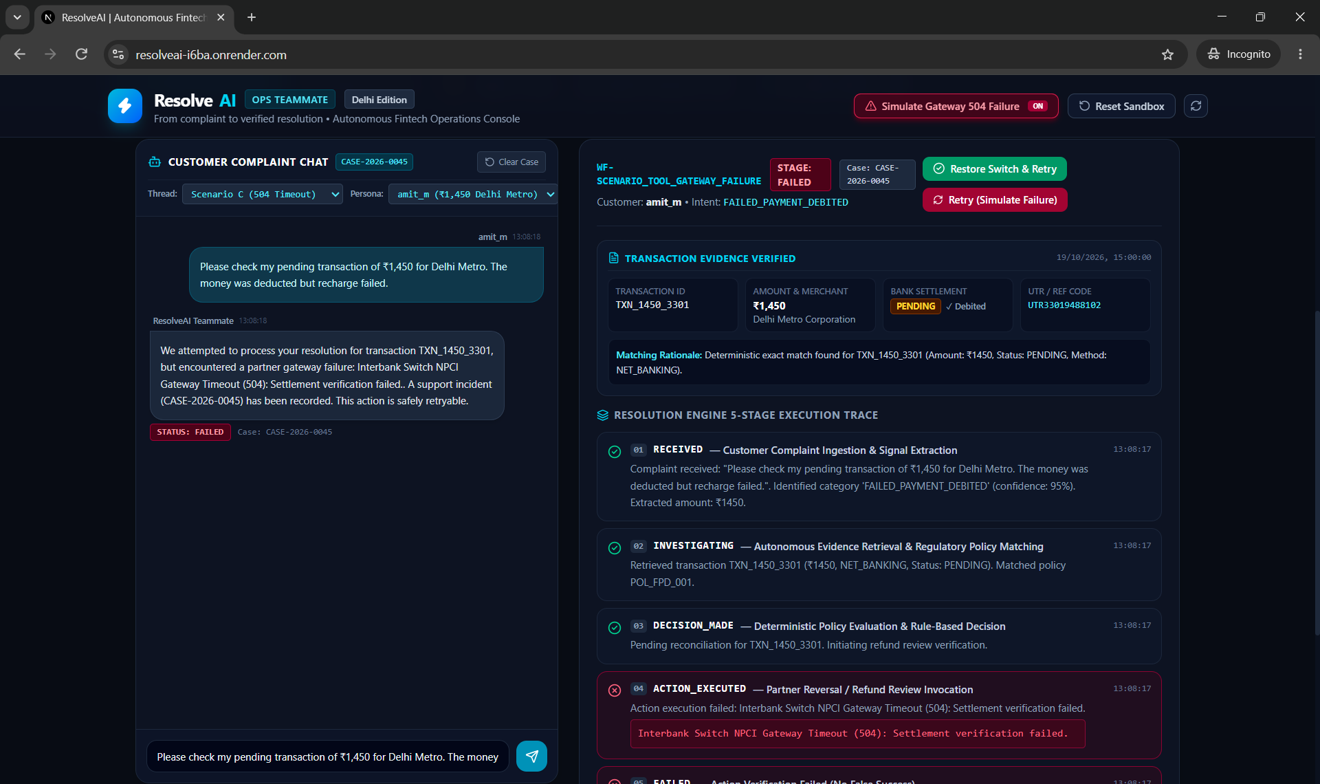 ResolveAI — Autonomous Fintech Customer-Service Platform ResolveAI — Autonomous Fintech Customer-Service Platform