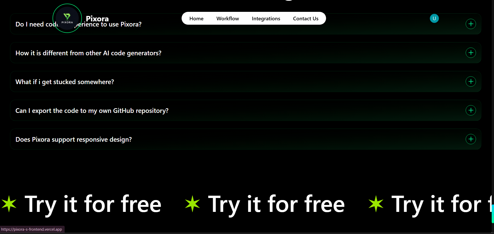 Pixora - India's First Full vibe coding platform