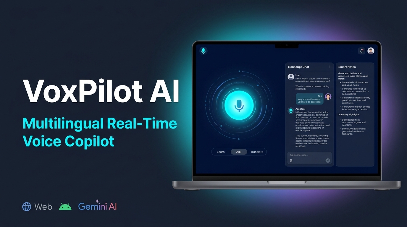 VoxPilot AI — Multilingual Autonomous Conversational Voice Copilot VoxPilot AI — Multilingual Autonomous Conversational Voice Copilot