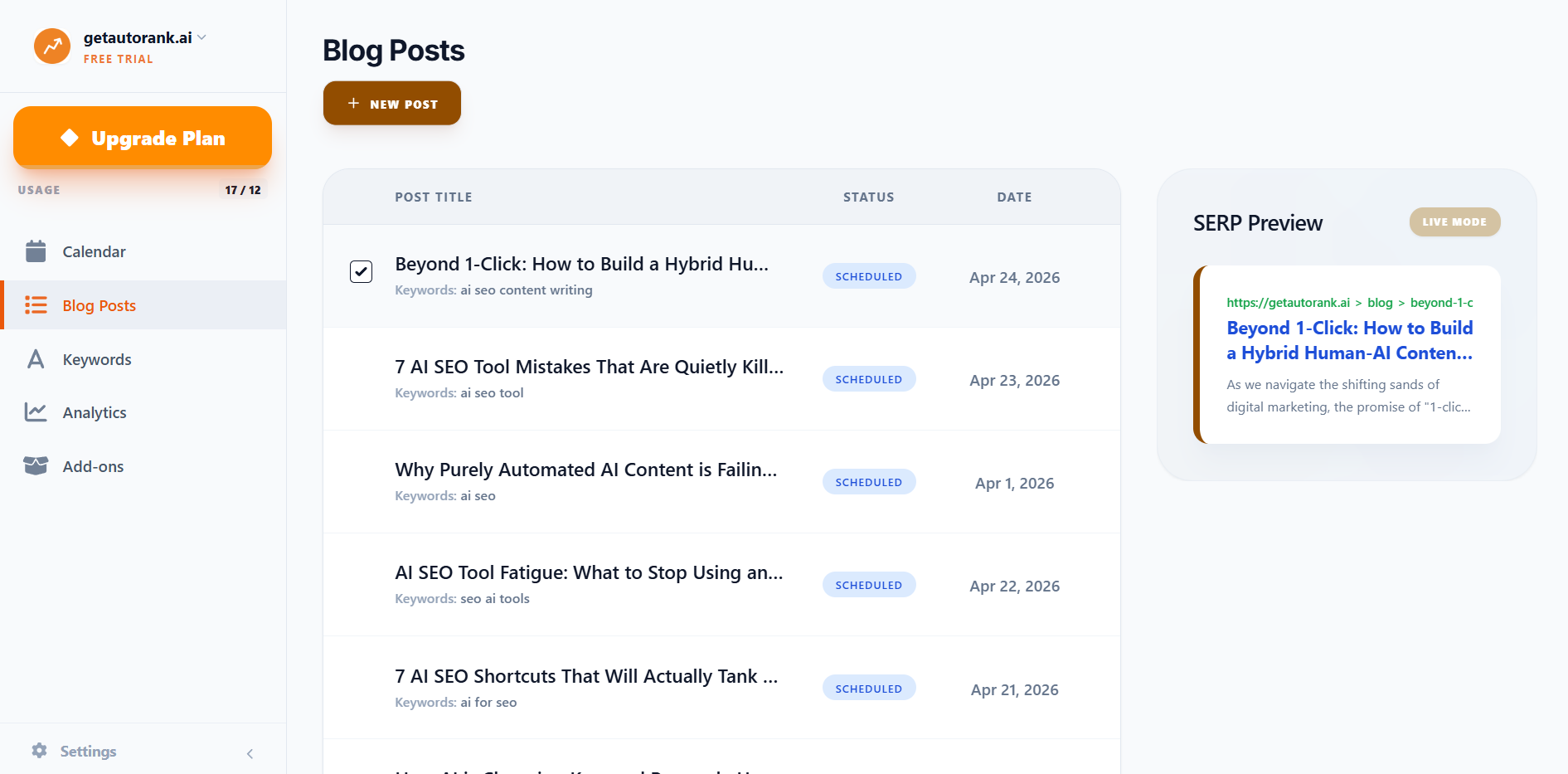 Autorank - Automated AI SEO Autorank - Automated AI SEO