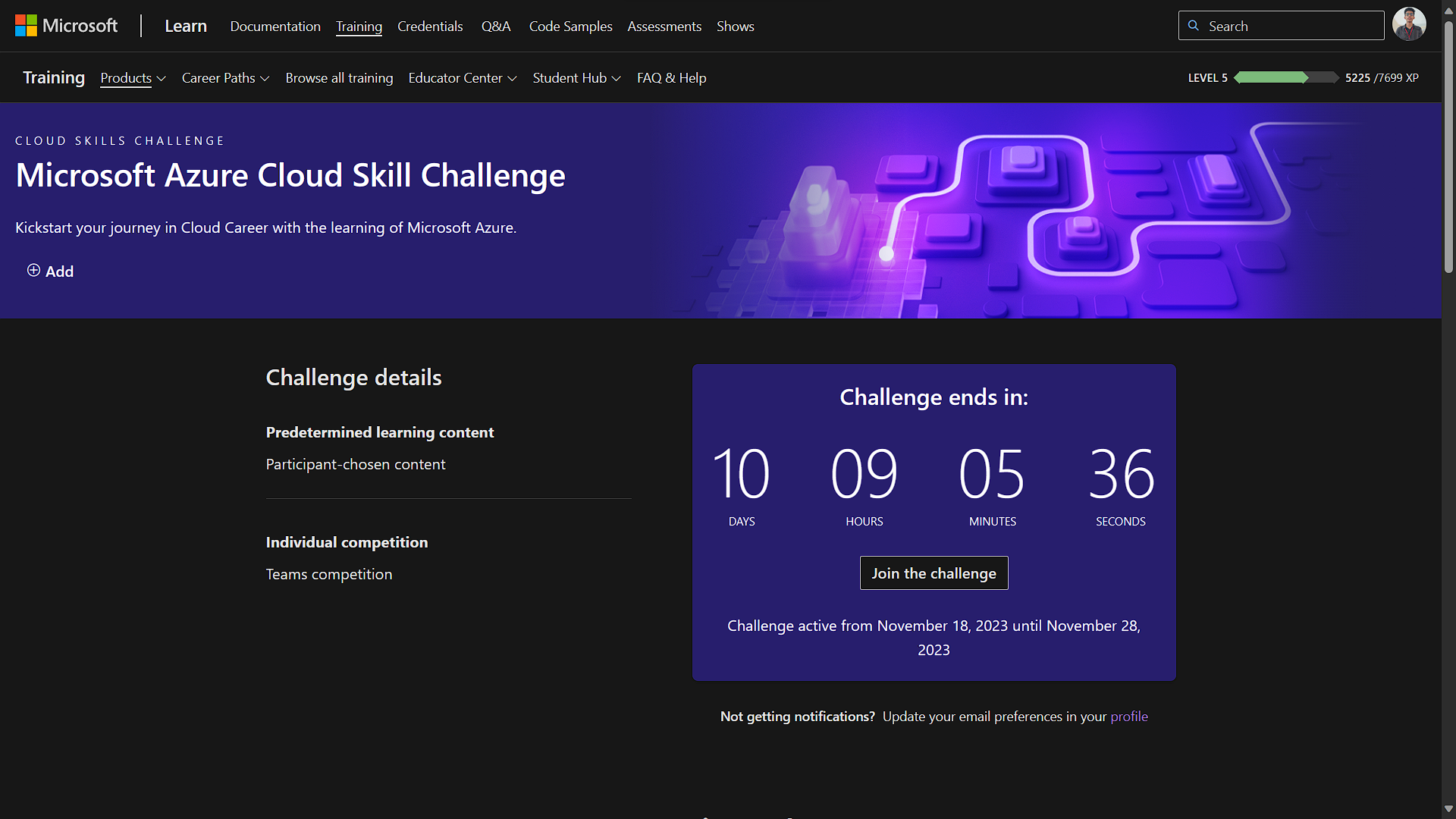 Microsoft Azure Cloud Skills Challenge