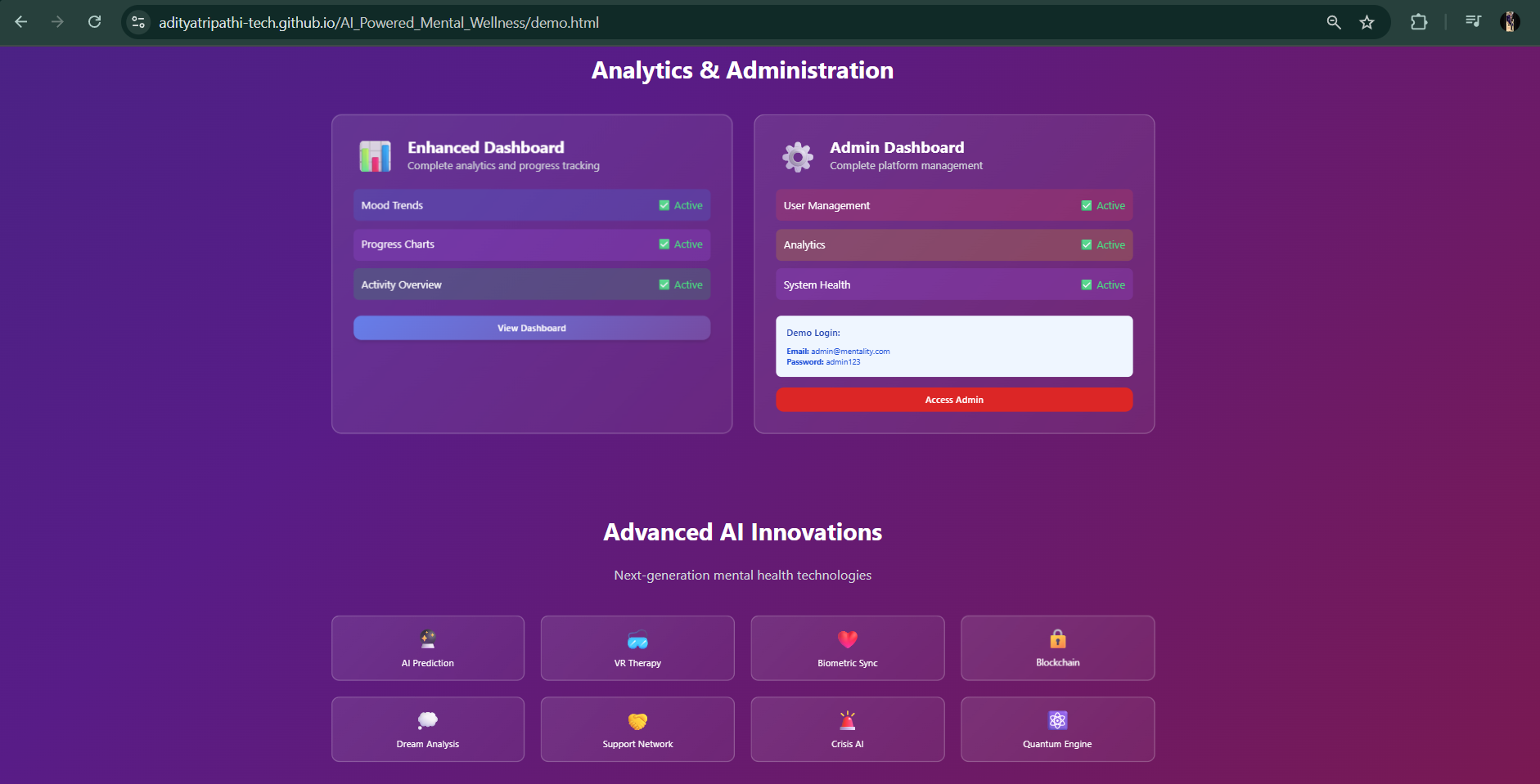 AI Powered Mental Wellness
