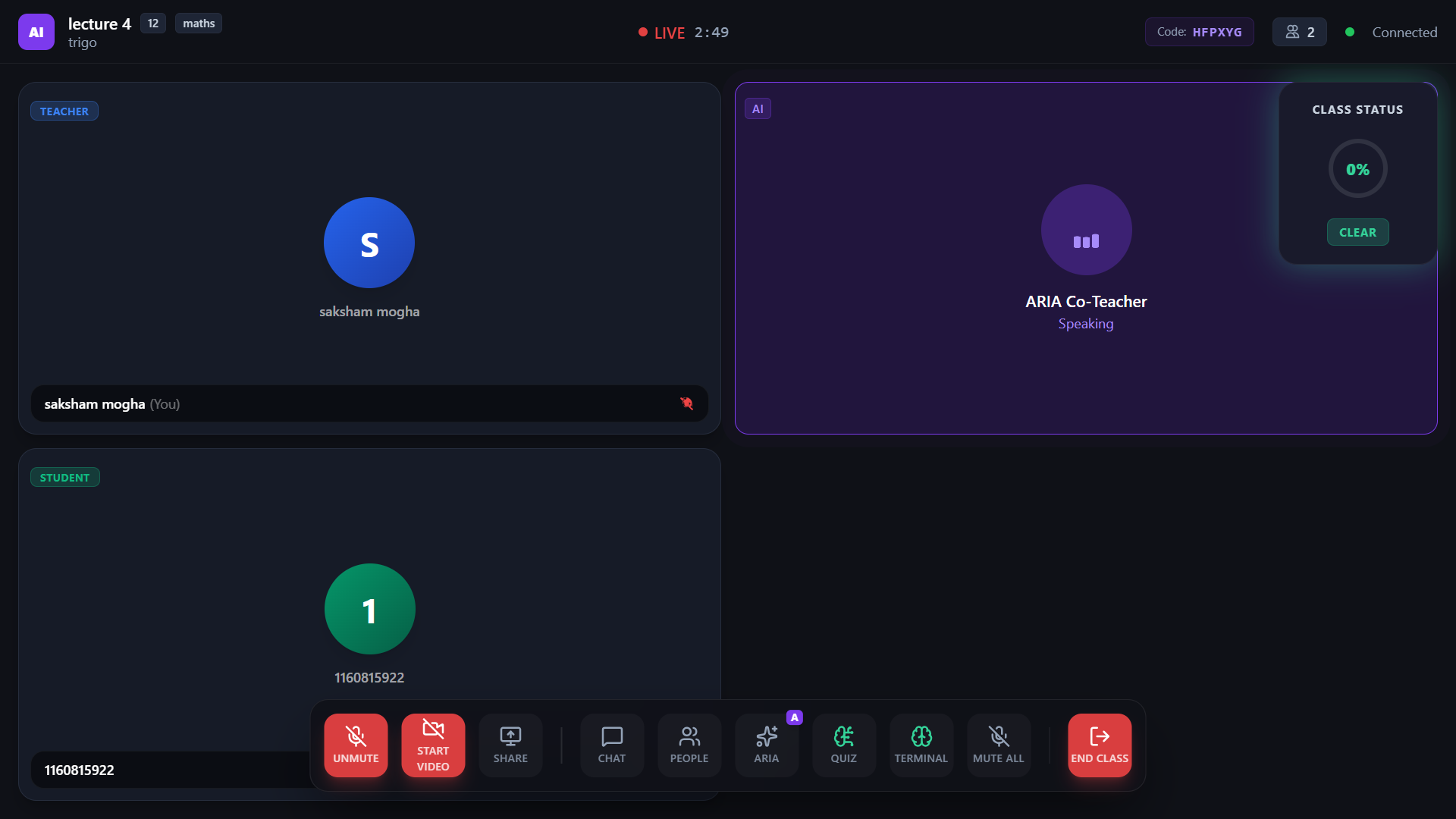 ARIA - Adaptive Real Time Instructional AI ARIA - Adaptive Real Time Instructional AI