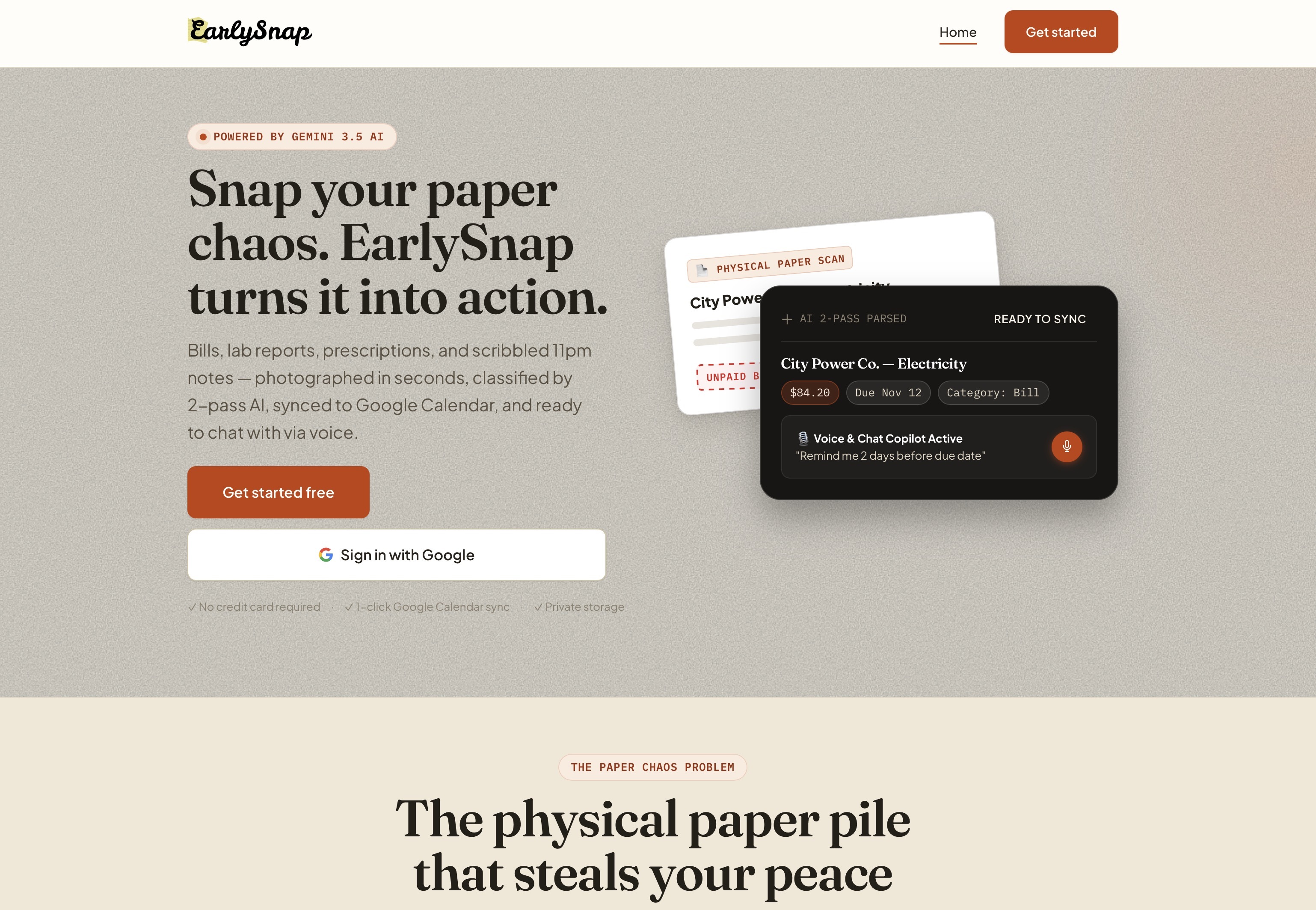 Early Snap - Get Your Life Off Paper - AI Document Copilot Early Snap - Get Your Life Off Paper - AI Document Copilot