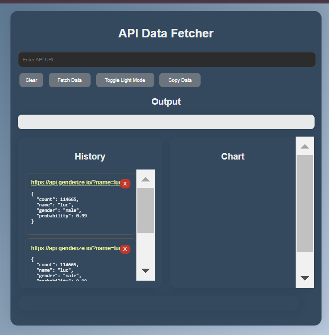 API Data fetcher