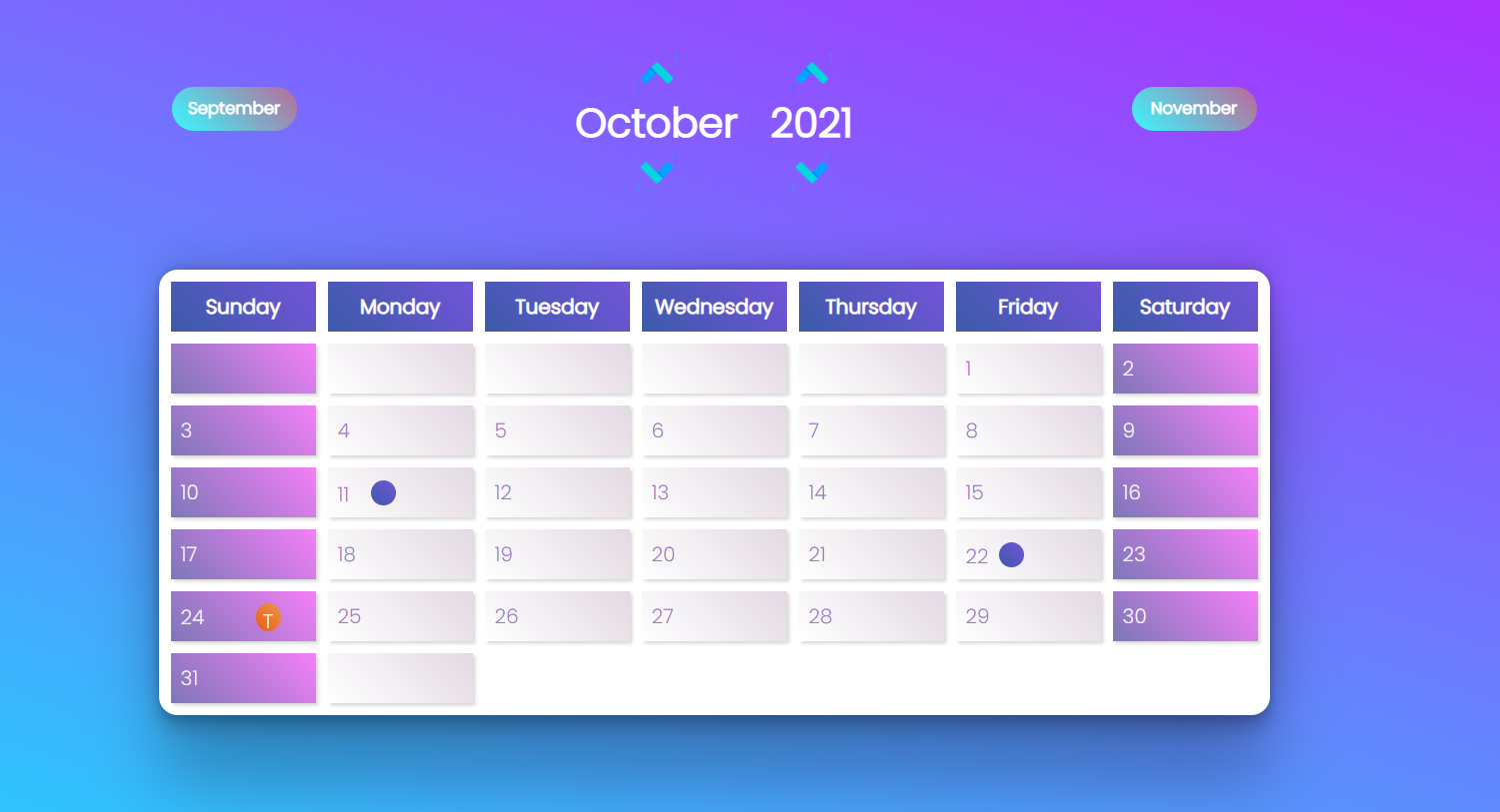 Calendar App