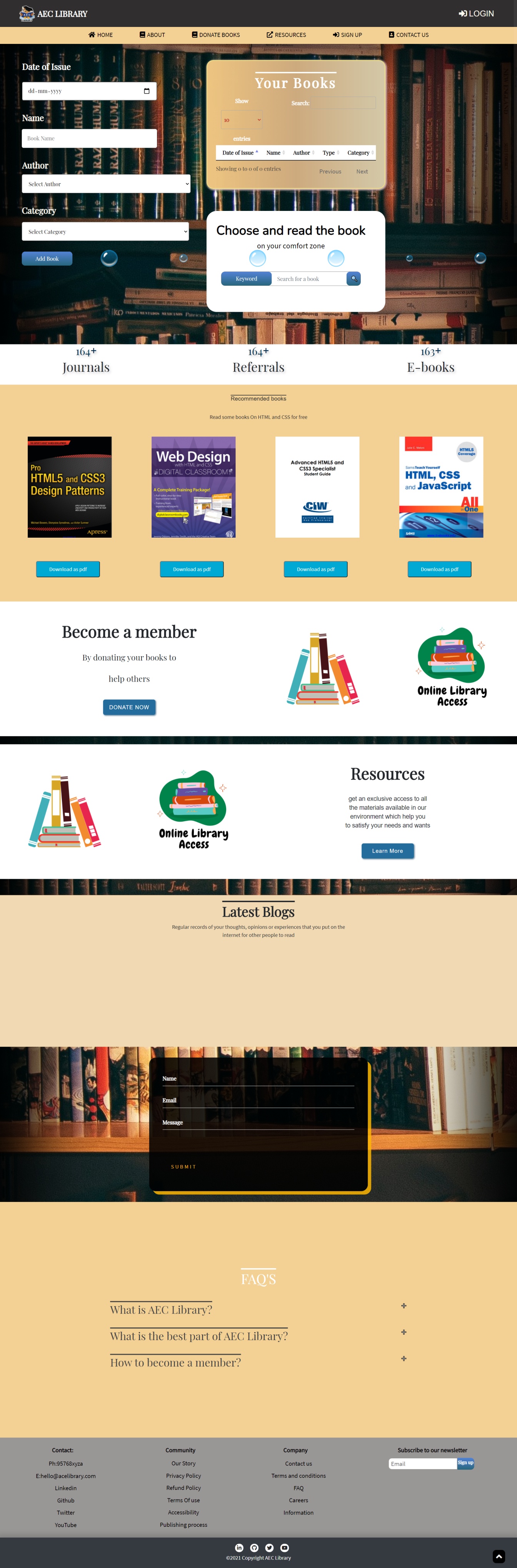 AEC Library Website 
